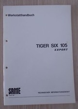 Same Trattori Tiger Six 105 Export Manuale Officina