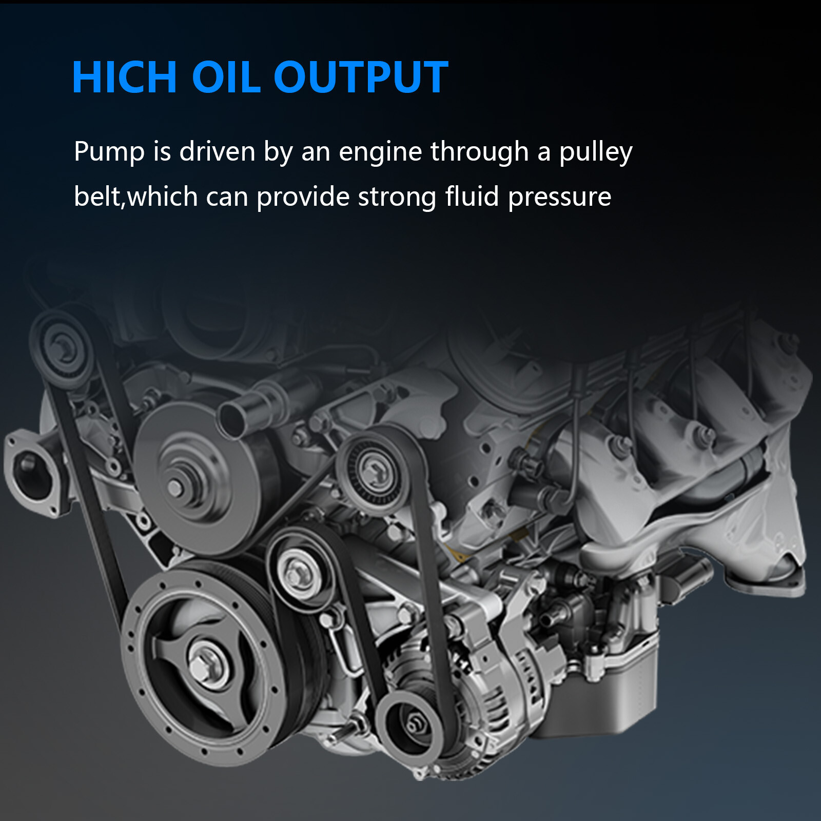 Power Steering Pump w/ Pulley for Maserati Ghibli Quattroporte 2014-2017 3.0L US