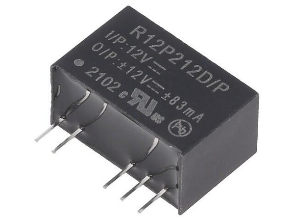 R12P212D/P Wandler: Dc/Dc 2W Ueing: 10,8-13,2V Uausg: 12VDC Uausg2: -12VDC Recom-image