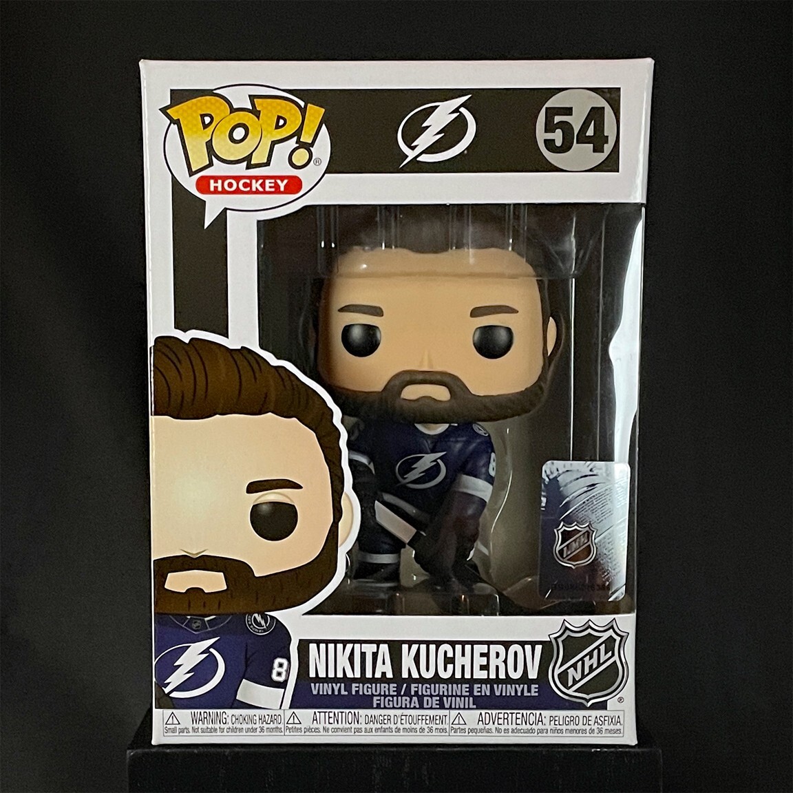 Funko Pop! Tampa Bay Lightning Nikita Kucherov #54 ~ New W/ Vaulted Vinyl Case!