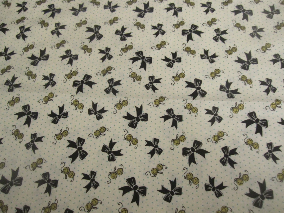 Connecting Threads Cotton Fabric Christmas Glitz Bows Bells Piece 68" x 26" - Image 4 of 4