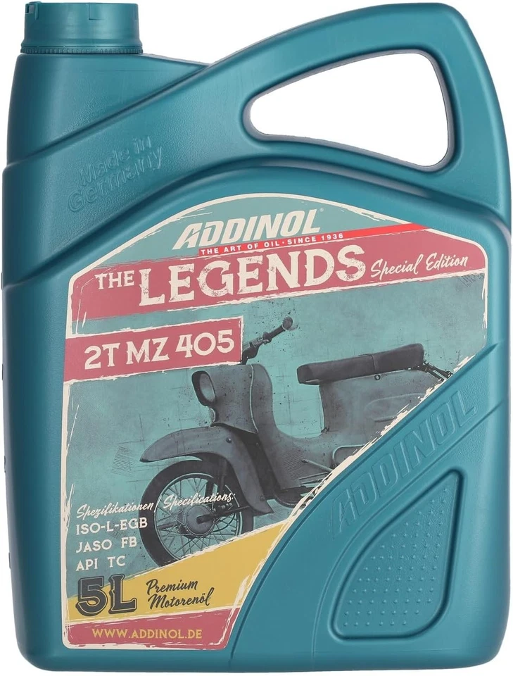 Addinol Super Mix, Legends 2T, MZ 405 (rot), 2-Takt Mischöl 5 Liter