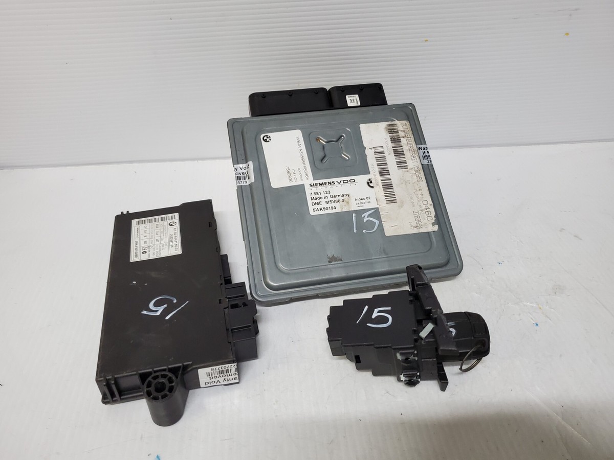 ENGINE SET ECU DME MSV80 CAS3 KEY LOCK BMW E90 E91 E92 E93 3  display picture 1
