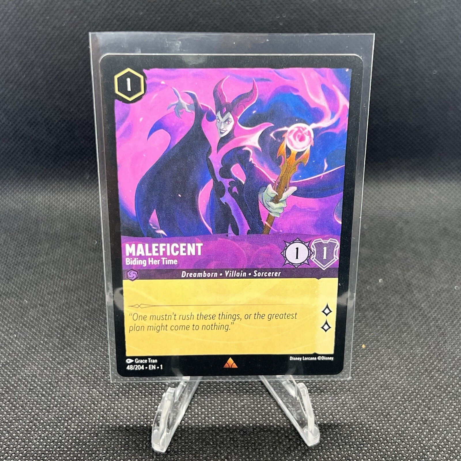 Disney Lorcana Maleficent Biding Her Time Card 48/204 Non-Foil TCG