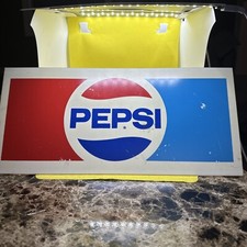 Vintage Pepsi Thin Plastic Sign