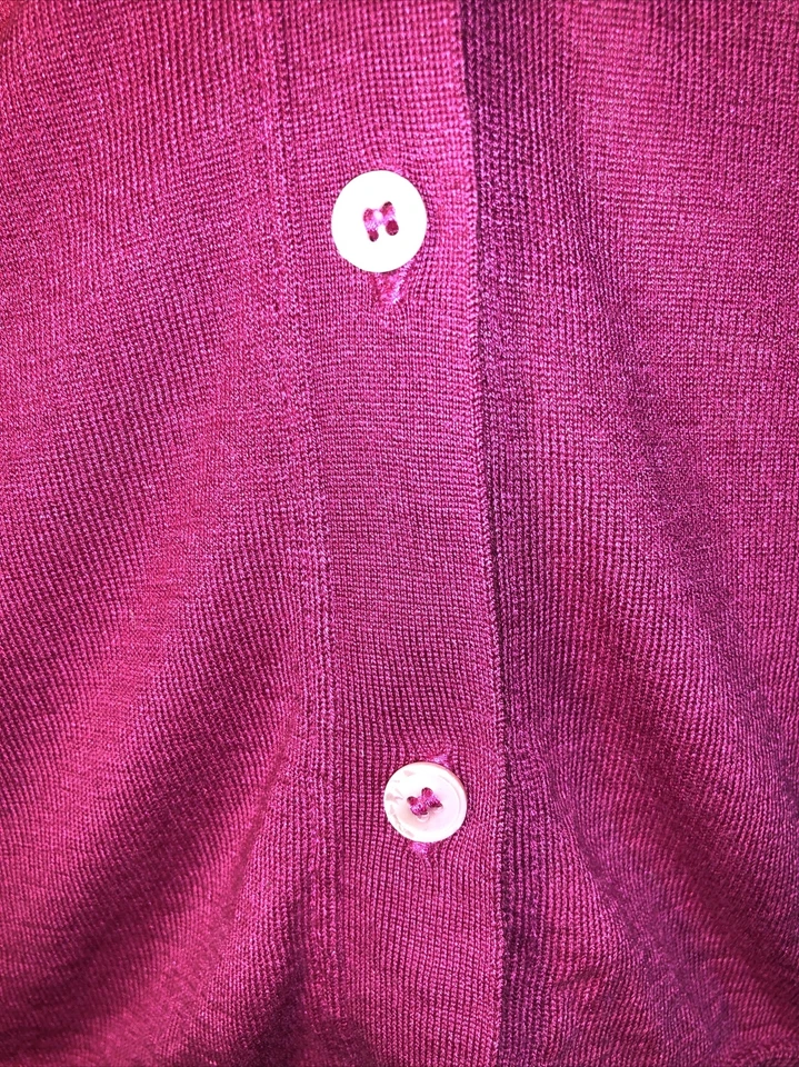 Cárdigan Miu Miu Cachemir Seda Fucsia Rosa Talla S Bin-R Foto 3 de 4