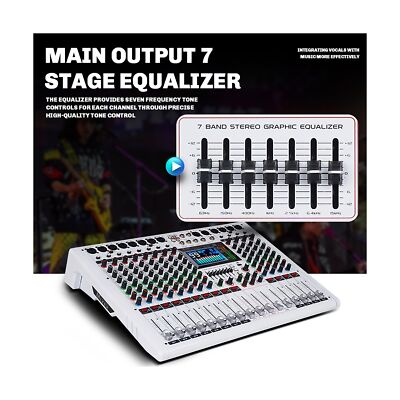 GF12PRO Multi-Function 12-Channel Audio Mixer Large LCD Color