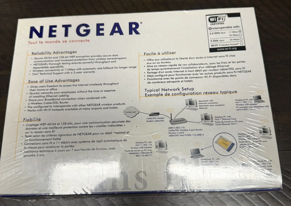 NetGear MA521NA (606449028713) PC Card NEW SEALED - Image 2 of 2