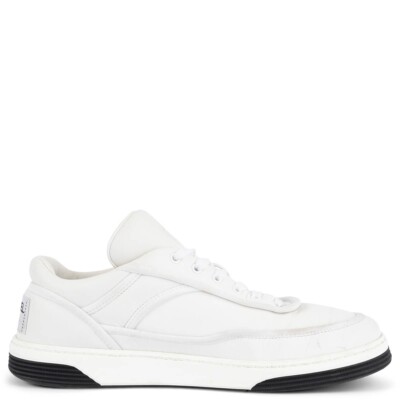 68181 auth CHANEL white leather 2021 21S LOW TOP Sneakers Shoes