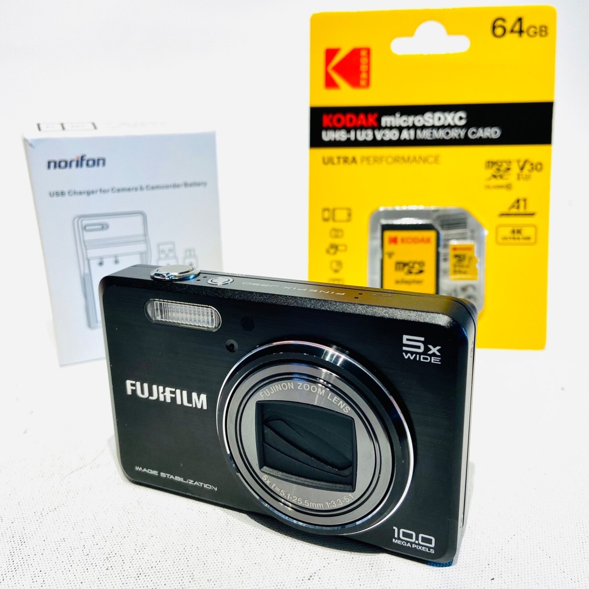 Fujifilm FinePix J250 Digital Zoom Camera Kit, Excellent & Unworn