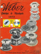 Weber Clutches Flywheels 1973 Vintage Parts Catalog PDF File USB Flash Drive