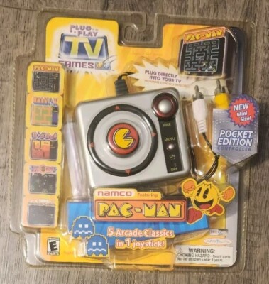 Namco Plug N Play Mini Portable Pac-Man 2004 Pocket Edition Arcade Game ~ Sealed