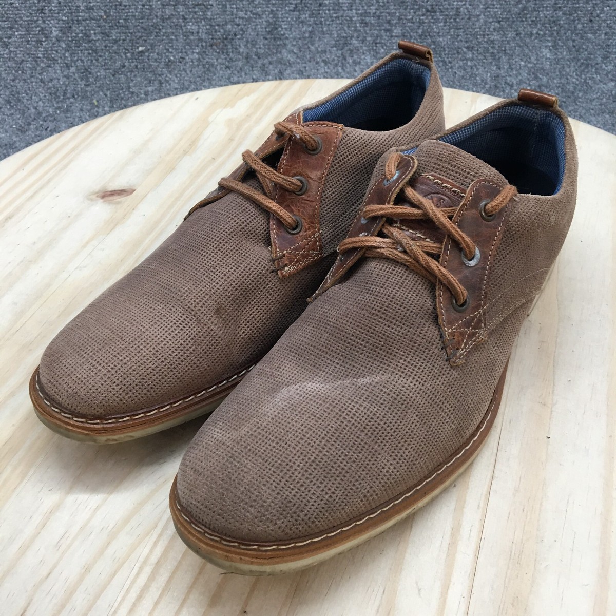 BULLBOXER Scarpe basse da uomo con lacci, moderne, formali, classiche, in pelle, con lacci casual, taglia 4, marrone, 40 EU