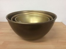 Endon Carson 3 Bowl Set Aged Brass & Matt Gold, Pot Pourri Dishes, Xmas, RRP £60