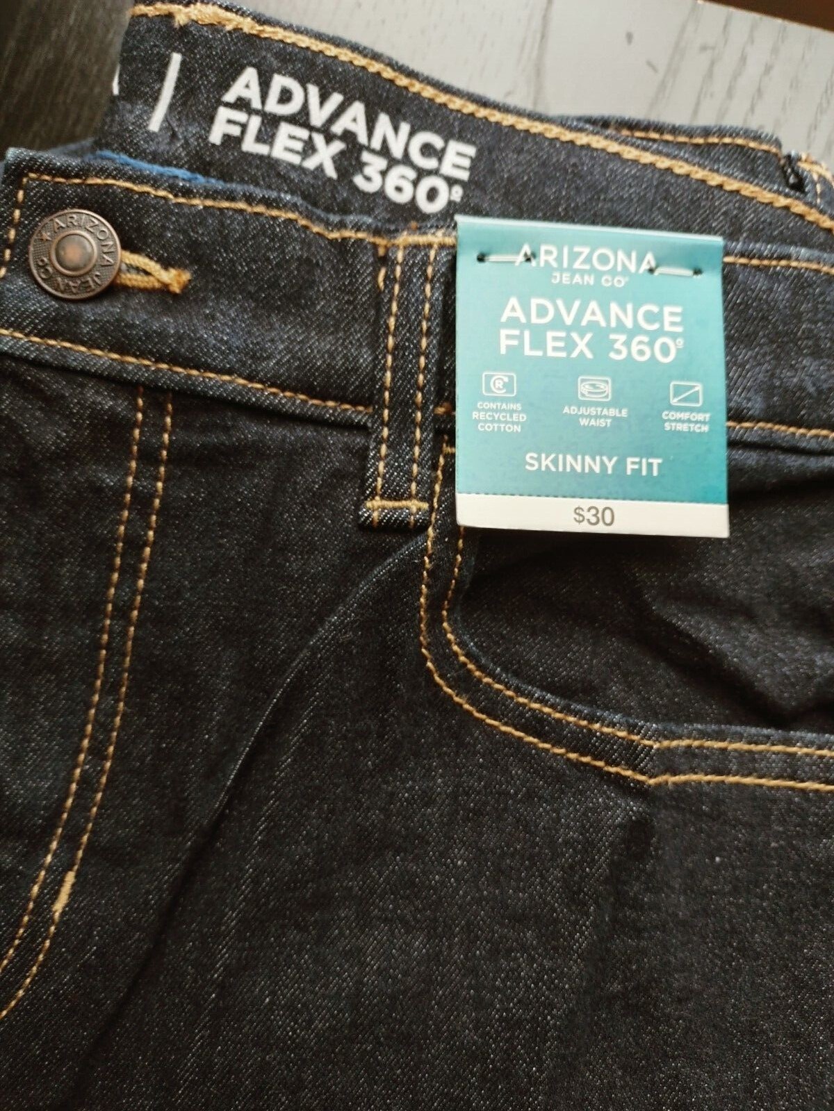 Big Boys Skinny Fit Jeans Arizona&nbsp;Advance Flex 360 Size 16 Uniform Youth Pants