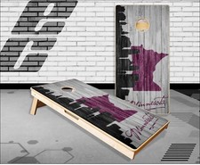 Minnesota Skyline Cornhole Boards Bean Bag Toss Game
