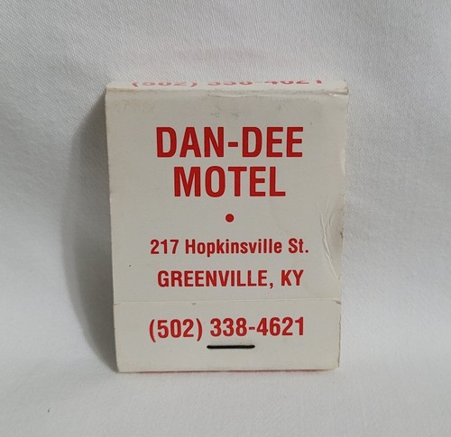 Vintage Matchbook Dan Dee Motel Hotel Greenville Kentucky Advertising Full