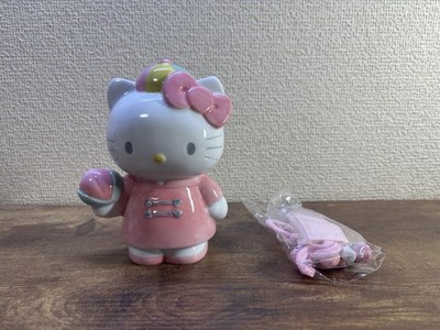 Vintage 1997 Sanrio Hello Kitty Chinesische Serie Essstäbchen Halter & Rest Set Selten
