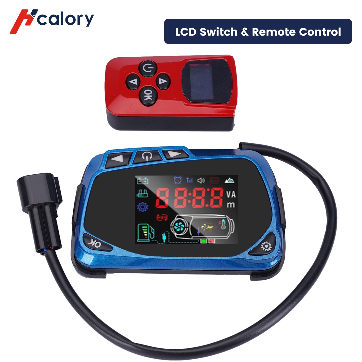 Hcalory LCD Monitor Remote Control Switch Controller For 12V/24V Diesel Heater