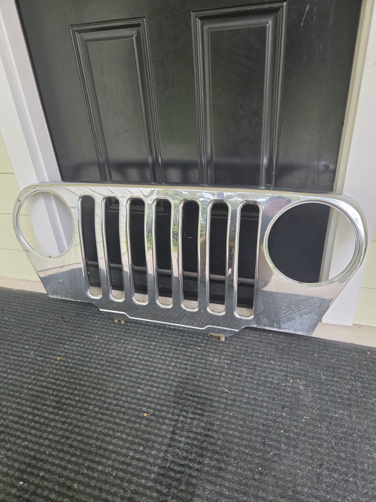 1997-2006 Jeep TJ LJ Wrangler Used OEM Front Grill Cover Chrome Overlay