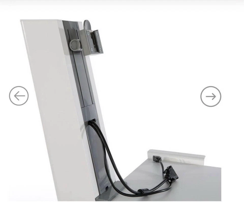 Humanscale Quickstand Eco Dual Monitor White with Gray Trim - Image 2 of 4