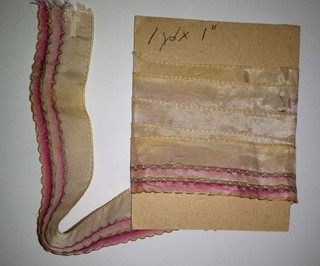 Ombre Lavender to Cream Metal Edge Ribbon 1920's #1874