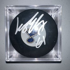 Lars Eller #61 St. Louis Blues Signed Hockey Puck w/Ultra Pro Display Case