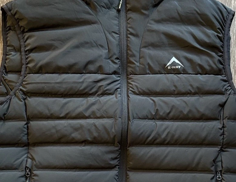 Chaleco de plumón K-WAY 650 FP acolchado negro para hombre L exterior informal minimalista Foto 4 de 4