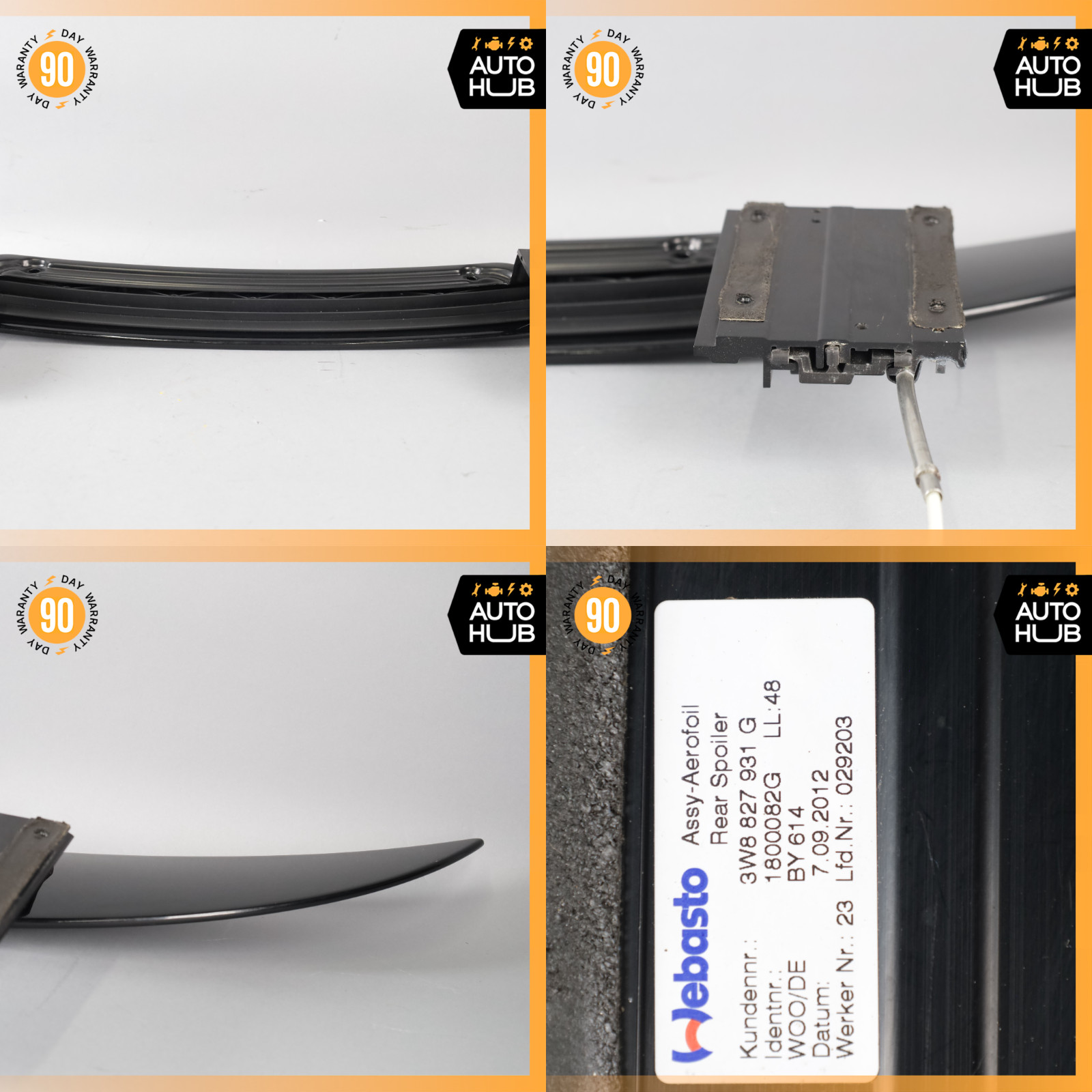 07-17 Bentley Continental GT Coupe Rear Spoiler Blade Wing 3W8827931G OEM 30k