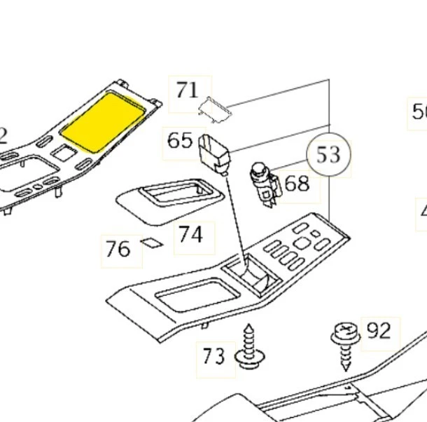 Slide Roller Blind Insert Center Console for W163 ML270 ML320 ML55 Mercedes Benz AMG ML - Image 2 of 4