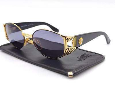 Vintage Gianni Versace S 63 Oval Sonnenbrille Unisex Designer Sunglasses USED