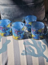 Beautiful Disney Lilo And Stitch Coffee Mugs. Set of 4. New.