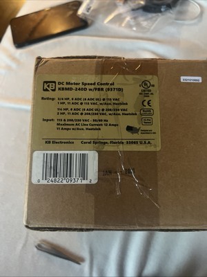KB Electronics KBMD 240D w/FBR   BRAND NEW & SEALED   2 HP, 115/230 VAC