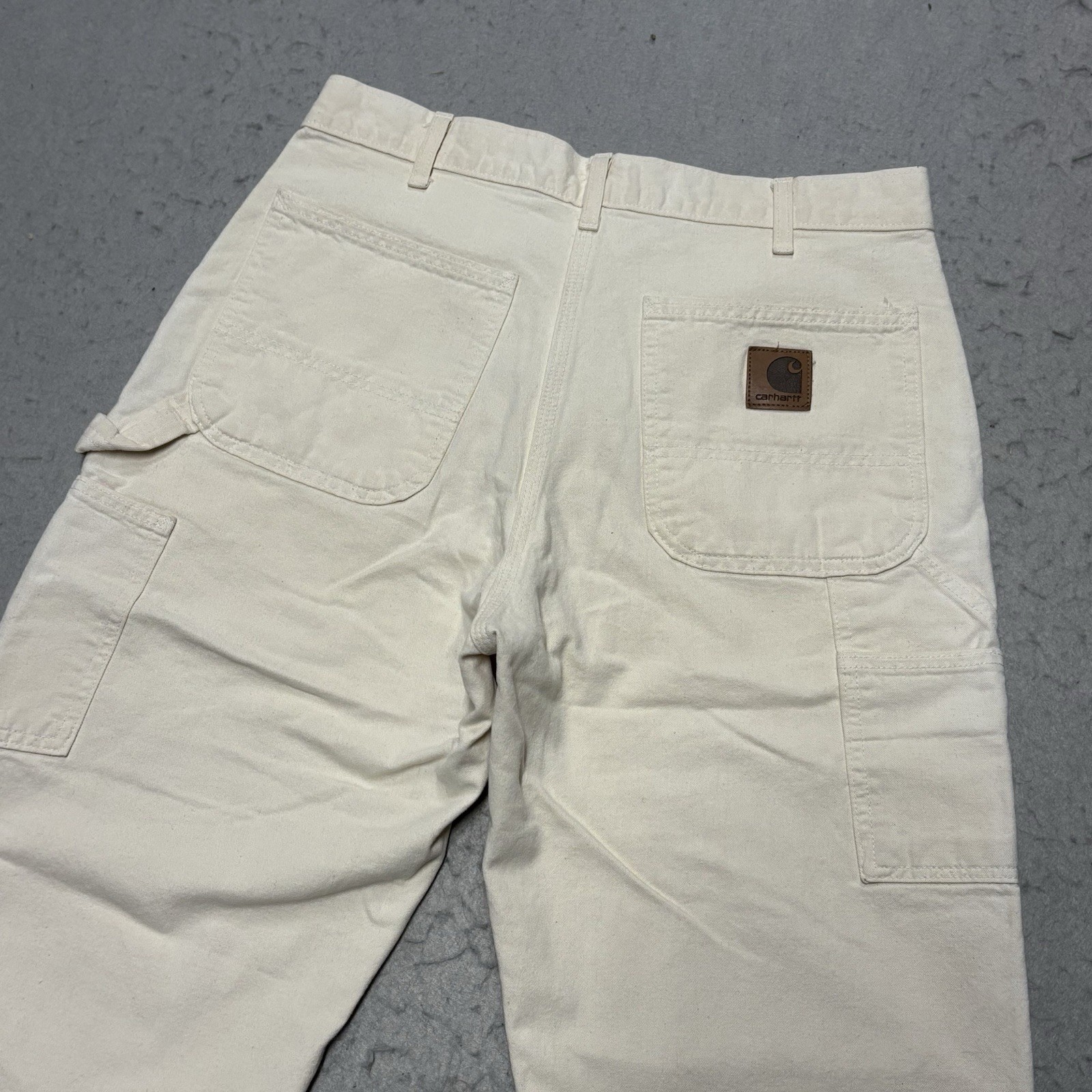 Vtg Carhartt Pants Mens 30x30 NAT B148 Natural Off White USA Made Canvas 1181
