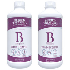 Buried Treasure Liquid B Complete Vitamin B Complex 16.54 fl.oz, 496 mL (2 Pack)