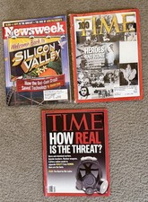 Lot of 3 Vintage TIME & Newsweek Magazines