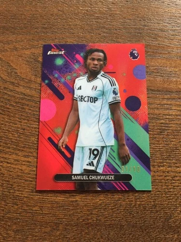 2025-26 Topps Finest Premier League Samuel Chukwueze Fulham Red Refractor /10
