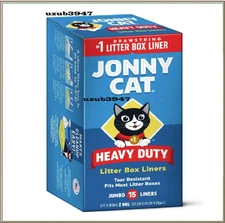 Jonny Cat Heavy Duty Jumbo Tear-Resistant Litter Box Liners, 15 Count free shipp