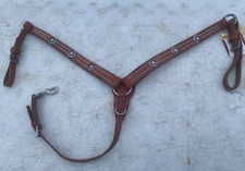 Weaver Texas Star Western breast collar rust harness leather US made