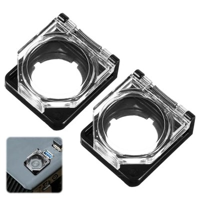 2Pcs PC Power Button Cover Computer Power Push Button Switch Covers Collision 