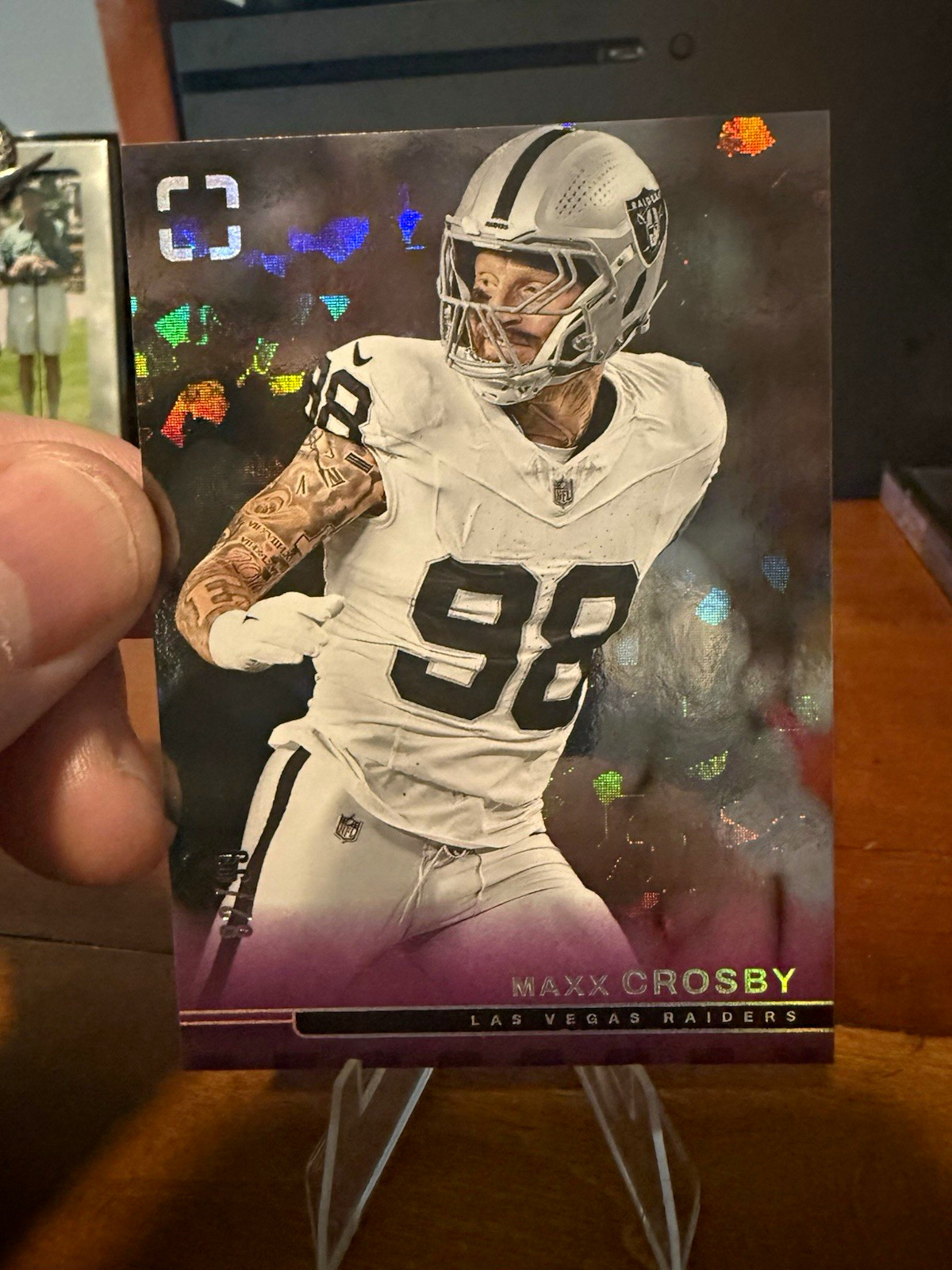 Panini 2025 Photogenic Football Maxx Crosby Raiders #34 Purple /99