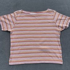 Womens Vintage 1980s 1990s Lizsport Shirt Striped 100 Cotton L