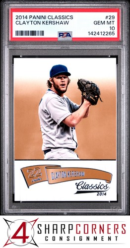 2014 PANINI CLASSICS #29 CLAYTON KERSHAW DODGERS PSA 10