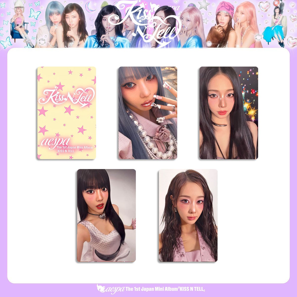 4 Pcs/set AESPA KISS N TELL NINGNING KARINA WINTER GISELLE Special