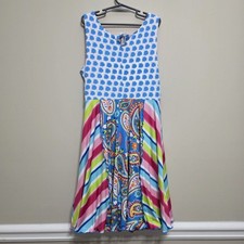 Emily West Flip And Twirl Reversible Dress Little Girls Size 12 Multi Colored