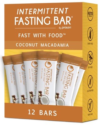 Prolon Fasting Bars | 5g Protein, 7g Fiber | Coconut Macadamia Nut (12 Count).