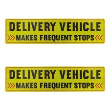 2PCS Delivery Driver Car Magnet, Reflective Delivery Vehicle Signs Magnetic S...