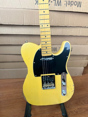 #ad TL Butterscotch Electric guitar Alder Body Silver parts Maple Top US Warehouse $256.50