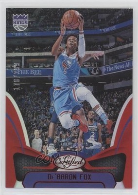 2018-19 Certified Mirror Red 170/299 De'Aaron Fox #57 fl4
