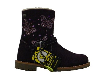 NEU - Winterstiefel Mädchen Größe 25 Lurchi burgund lila Schmetterlinge Glitzer